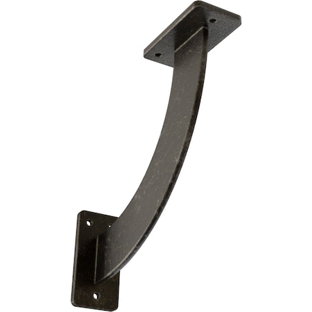 Ekena Millwork Bradford Steel Bracket, Antiqued Warm Silver 2"W x 9"D x 9"H BKTM02X09X09BRAWS